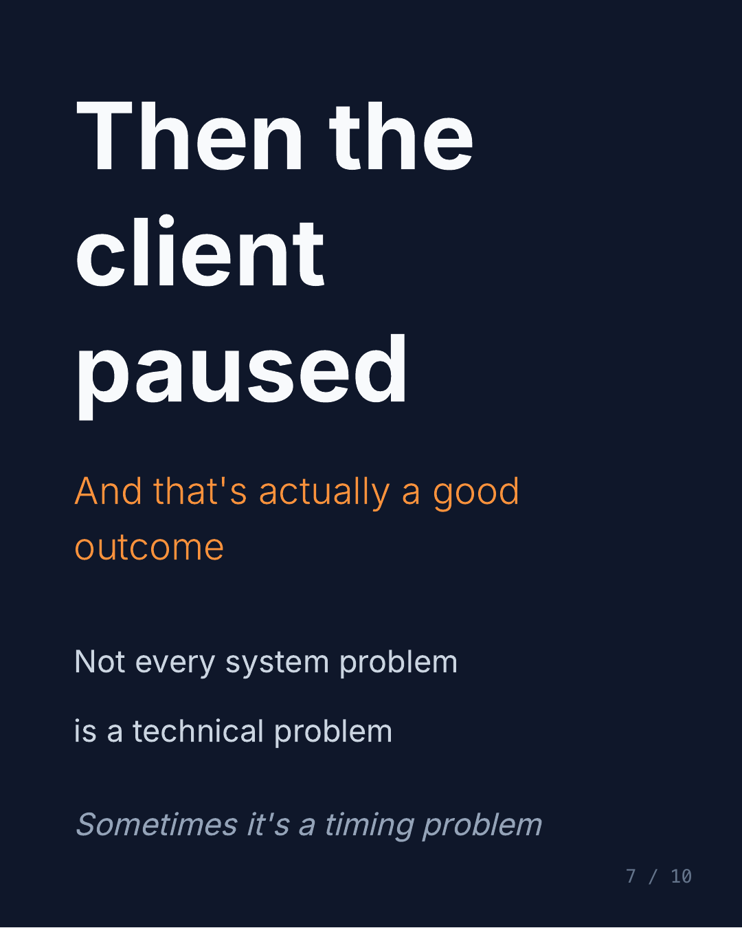 From audit to pause: when stopping is the right call — slide 7 of 10